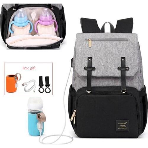 Drop shipping Diaper Maternity Nappy Baby Care Bag For Mummy Moms Stroller Pram Bag USB Waterproof Travel Bakcpack Changing Bag