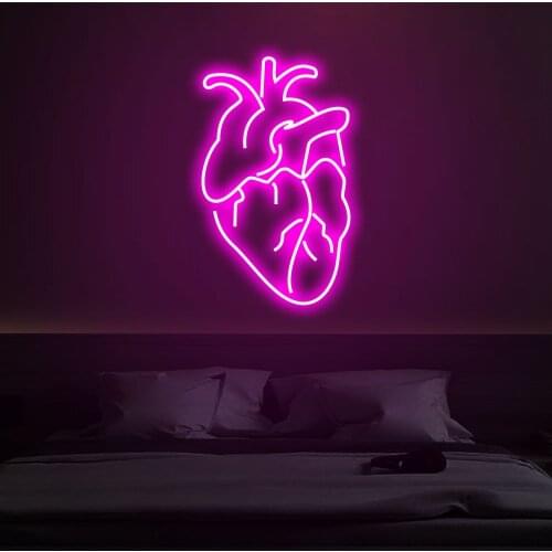 "Heart" Neon Sign Custom Neon Light Sign Led Custom Pink Light Neon Home Room Wall Decoration Ins shop decor