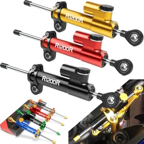For BMW R1200R R 1200R 1200 R 2006-2014 2013 2012 2011 10 Universal Aluminum Motorcycle Damper Steering Stabilize Safety Control