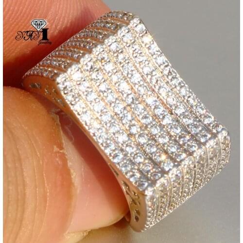 YaYI Jewelry Fashion Princess Claw Set Cut 180pcs White Cubic Zirconia Silver Color Engagement Wedding Party Leaves Gift Rings