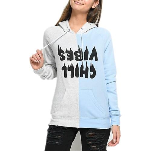 Womens Split Hoodie Sweatshirt (Thin Material)
