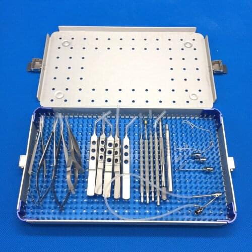 1 Set Ophthalmic Cataract Eye Micro Surgery Surgical Instruments with case box
