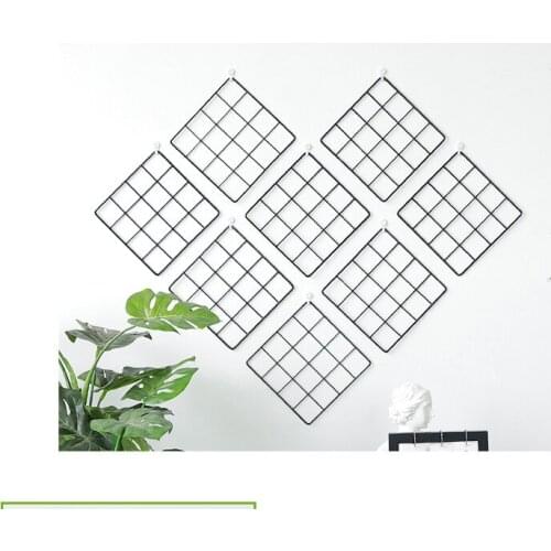 1PC Nordic Metal Mesh Grid Wall Photos Grids Pictures Postcards Hanging Photo Frame Holder Home Bedroom DIY Decor JL 240