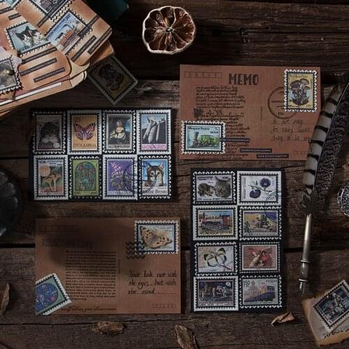 10 pcs/lot Vintage Stamp Collector Decorative Kawaii Stationery Stickers Scrapbooking DIY Diary Album Stick Lable