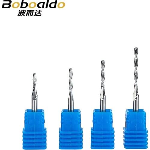 2pc/set 3.175mm 2 Flute Spiral Milling Cutter CNC router bit for wood Acrylic PVC MDF End Mill Tungsten Carbide Good