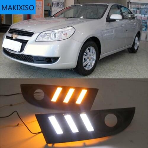 2PCS LED Fog Lamps Daytime Running Light DRL For Chevrolet Epica 2007-2012 White yellow blue