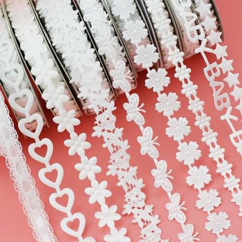 20 yards/roll) White Embossing Ribbon Wholesale Gift Wrapping Christmas ribbon roll