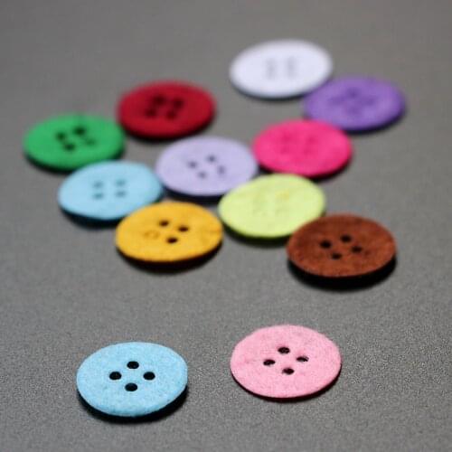2000PCS 18MM Felt Fabric Pads Accessory circle Patches button style Pads diy craft accessories felt buttons 4 holes