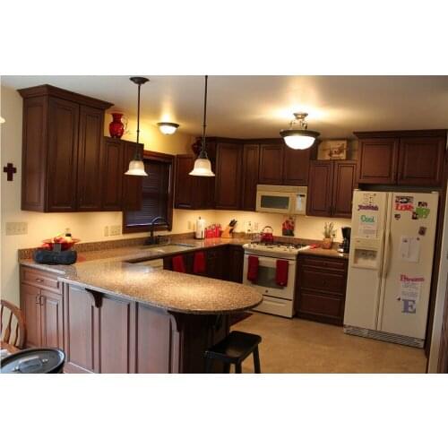 2017 solid wood kitchen cabinets customized-made traditional kitchen furniture S1606106