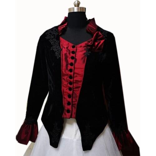 2019 New blue elegant Halloween Cosplay top Gothic Historical Jacket D-294