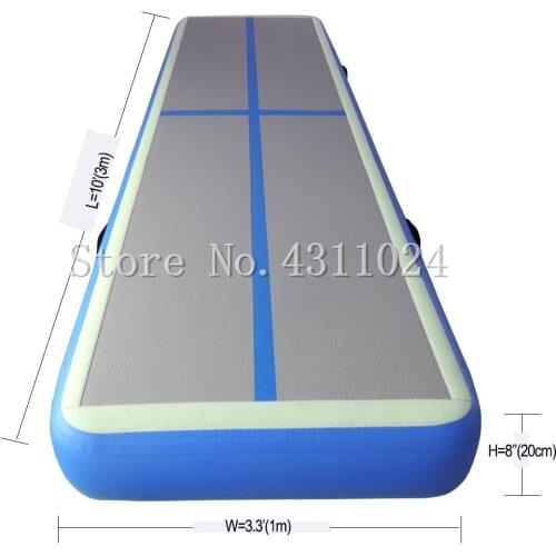 3M Air Track Tumbling Mat for Gymnastics Inflatable Airtrack Floor Mats with Electric Pump for Home Use Cheerleading Training
