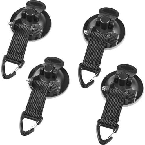 4pcs/Set Suction Cup Tie Downs Hook For Car Awning Camping Tarp Boat Fix A Sunshade Cloth Hook Suction Cup Window Hook