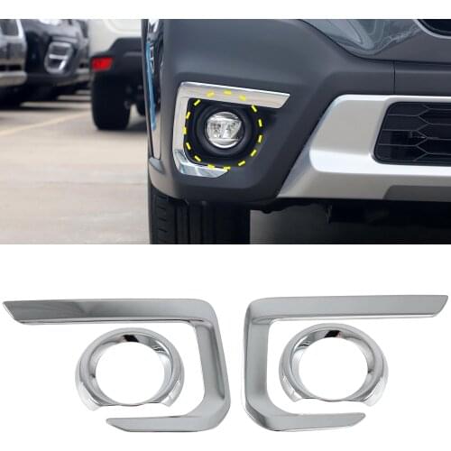 Car Accessories ABS Carbon Chrome Front Rear Fog Light Lamp Decor Cover Trim for Subaru Outback 2021 2022