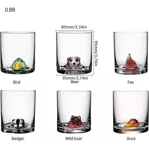 400ml Creative Animal Glass Cup Lead-Free Ultra-Clarity Glass Wine Glass Beer Glass for Beer Water Wine Whiskey Tea Gifts