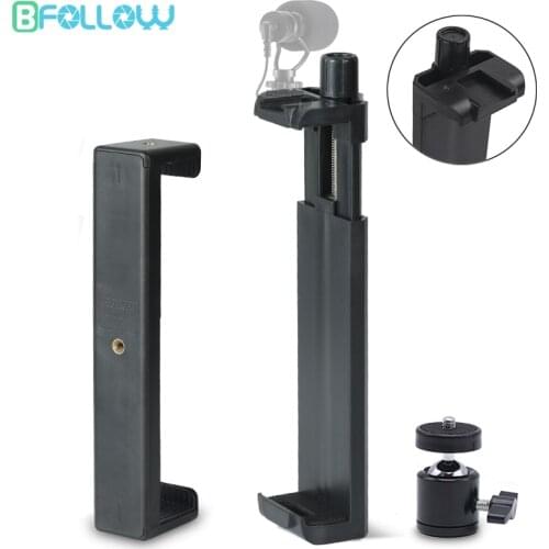 BFOLLOW Tablet Big Holder with 1/4" Female for iPad Pro 12.9" 11" Air Mini Clamp Stand Tripod Samsung Huawei Xiaomi