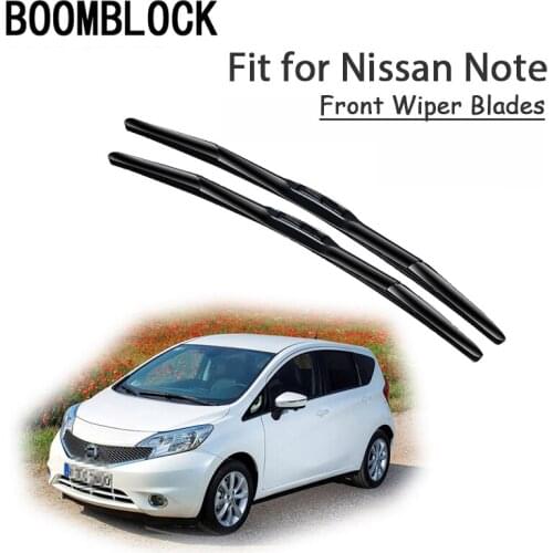 BOOMBLOCK 2PCS High Quality Front Windshield Wiper Blades For Note 2013 2012 2011 2010-2006 Accessories