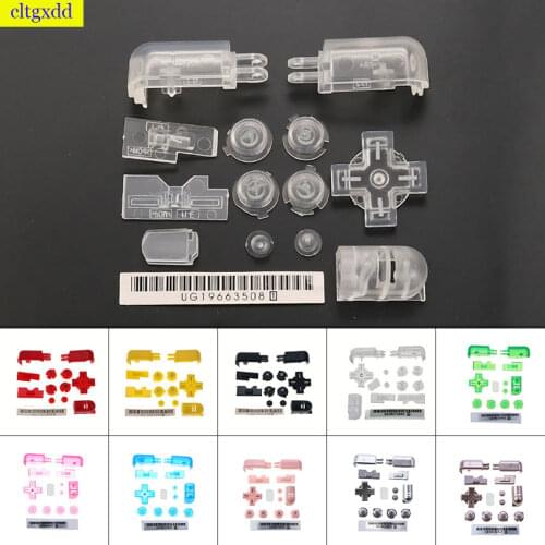 Cltgxdd Multi colors Replacement ABXY L R D Pad Cross Button Full Button Set For DS Lite N D S L Controller Button Red Yellow