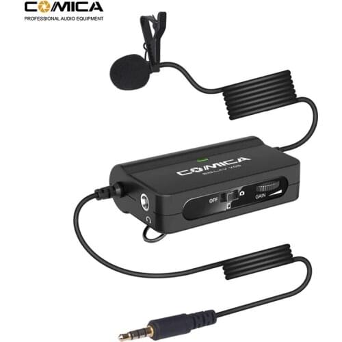 Comica CVM-V05 Lavalier Lapel Microphone Omnidirectional Clip-on Mic for Canon Nikon Fuji Cameras for iPhone Samsung Smartphones