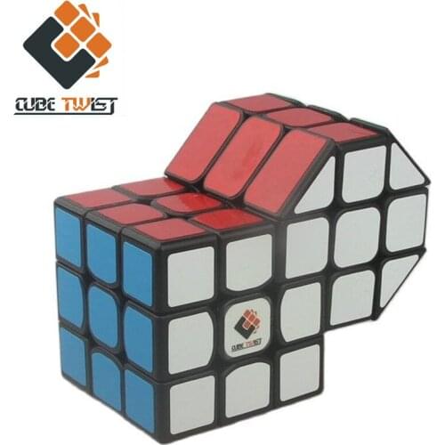 CubeTwist Conjoined Magic Cube 2 Cylindrical with 3x3x3 Professional Challenge cubo magico Classic Puzzle Game for Kid gift Toys
