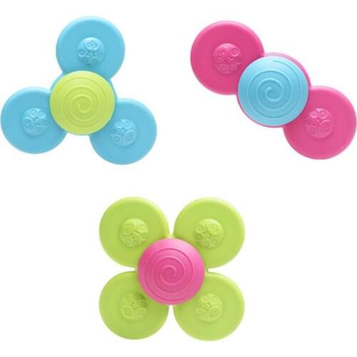 Baby Stress Relief Toy Suction Cup Trispinner Baby Grasping And Spinning Exercises Toys For Baby Kids Charisma Gift