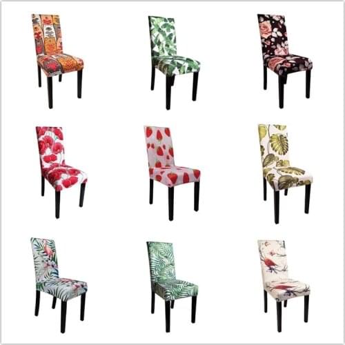 Spandex Chair Cover Stretch Home Dining Elastic Floral Print Chair Covers Multifunctional Spandex Elastic Cloth Universal Size