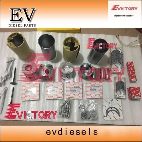 EV For Isuzu 4JB1T engine rebuild kit 4JB1 piston+ring+cylinder liner gasket kit bearing valve water pump oil pump