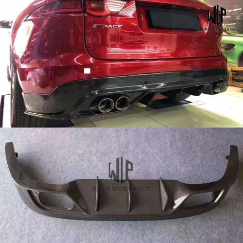 F-PACE High Quality Carbon Fiber Rear diffuser lip Back Bumper Spoiler Car styling for Jaguar F-PACE car body kit