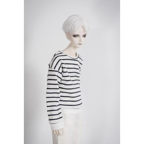[wamami] Black White Striped Off Shoulder Sweater T-Shirt 1/3 1/4 SD17 BJD Dolls