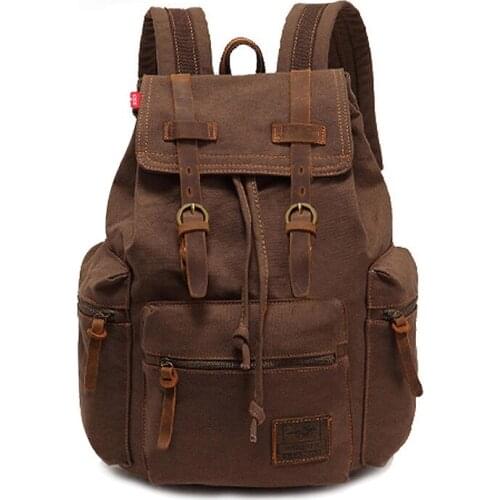 Canvas bag, retro mens bag,backpack,computer bag,student schoolbag,supply in Europe and America laptop computer mens bookbag