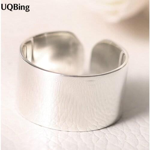 2016 Free Shipping 925 Sterling Silver Smooth Rings For Women Jewelry Beautiful Finger Open Rings For Party Birthday Gift