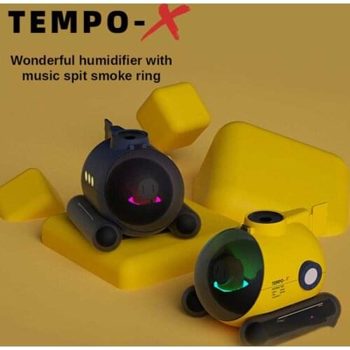 Creative Sound Control Humidifier Smoke Puffing Ring Humidifier Office Desktop Toy Gift Trendy Play