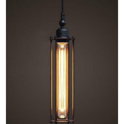 AC100-240V Retro T30 Edison bulb Pendant lamps Restaurant aisle Bar punk vertical Alcatraz chandeliers hanging lamps