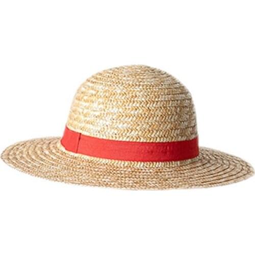 Japanese Anime Pirate Sun Hat Woven Straw Summer Sunscreen Wide Brim Performance Beach Cap Cosplay Costume Accessories