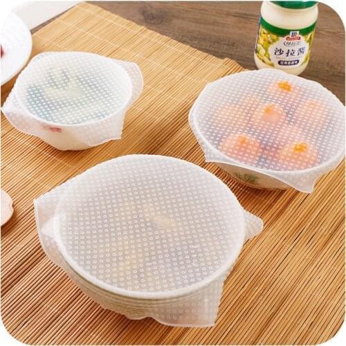 Reusable Silicone Lid Stretch Cover Food Wrap for Keeping Fresh Silicone Seal Wrap Cover Kitchen Accessories Kitchen Storage