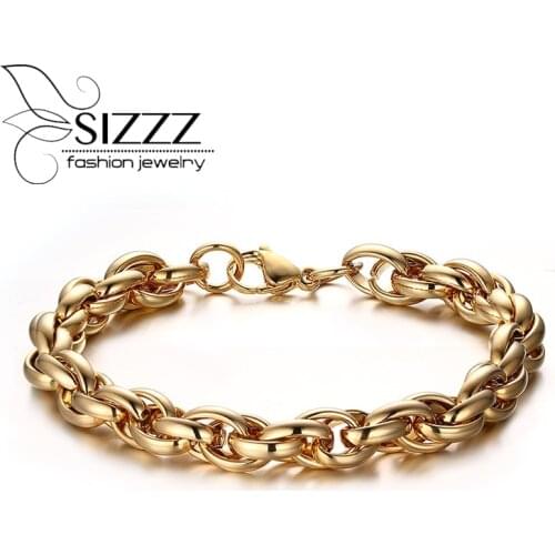 New chunky bracelet 316 stainless steel men jewelry metal chain accessories