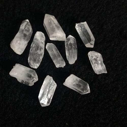 Sale 10Pcs Small Clear Quartz Rough Point,Natural Raw Healing stone Speciment,For warping Cabbing,Cutting, Lapidary,Approx 20mm