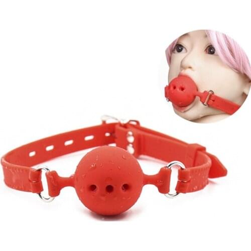 S/M/L Silicone Mouth Ball Gag Adult Games Slave Open Mouth BDSM Bondage Restraints Gag Muzzle Fetish Oral Sex Toys for Women Men