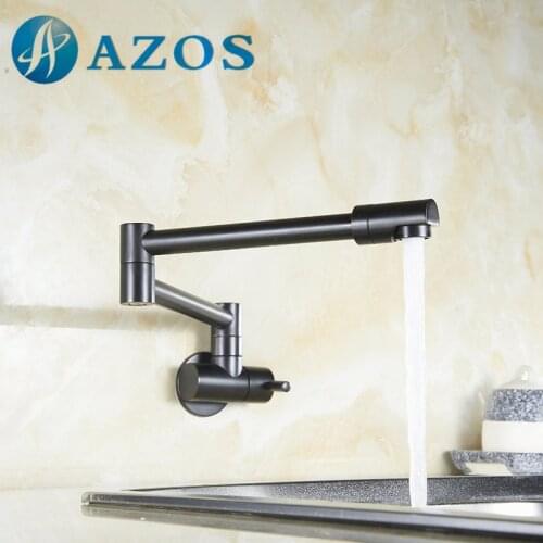 Folding Swing Pot Filler Articulating Basin Tap Wall Mount Kitchen Faucet Oil Rubber Bronze,Nickel Brush, Chrome Polish DLCF002Z