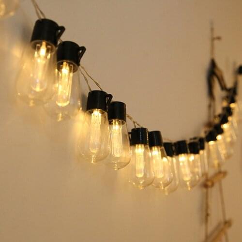LED Solar String Lights Outdoor Decoration Light Bulb IP65 Waterproof Patio Lamp Holiday Garland For Vegetable Garden Furniture
