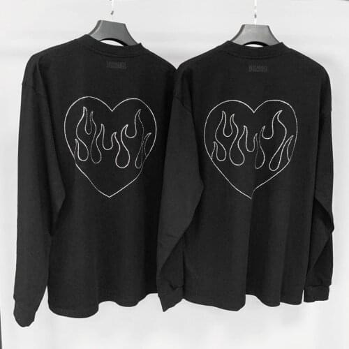 VETEMENTS High street new VTM vehicles long sleeve OS loose casual hip hop lovers long sleeve t-shirt men and women fashion