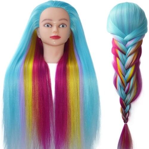 New Arrival Training Heads With Long Thick Hairs Practice Braider Hairdressing Mannequin Dolls Hair Styling Mannequins For Sale