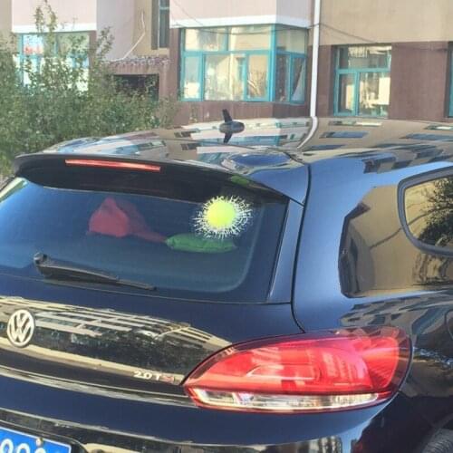 Funny 3D Car Stickers Auto Car Ball Hits Car Body Window Sticker Self Adhesive Baseball Tennis Basketball Football Funny Decal