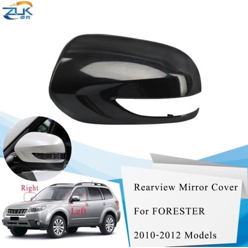 ZUK For Forester 2010-2012 Door Exterior Rearview Mirror Cover Frame Shell Housing Unpainted Left Right For Subaru