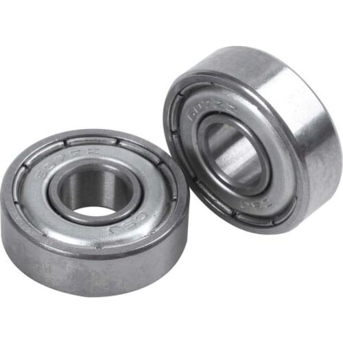 5 Pcs 607Z 7 x 19 x 6mm Silver Tone Double Shielded Deep Groove Ball Bearings