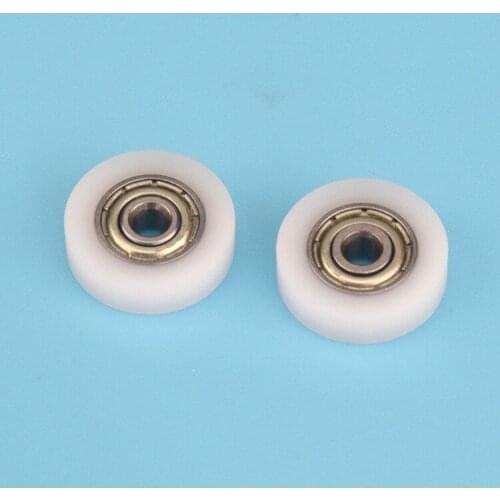5pcs 623 Bearing Wrapped Drawer Small flat Wheel POM Peilin Wheel Exhibition Cabinet Guide Wheel Silent Roller