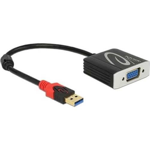 USB 3.0 to VGA Adapter DELOCK 62738 20 cm Black
