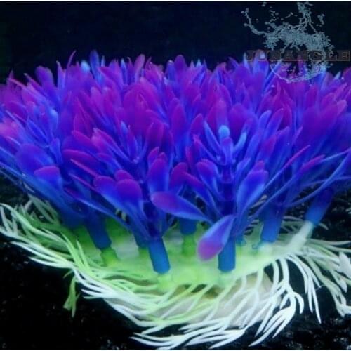 Aquarium Decorations Simulation of Aquatic Plants Water Grass Flower Fish Tank Decorations Plant Small Purple Grass