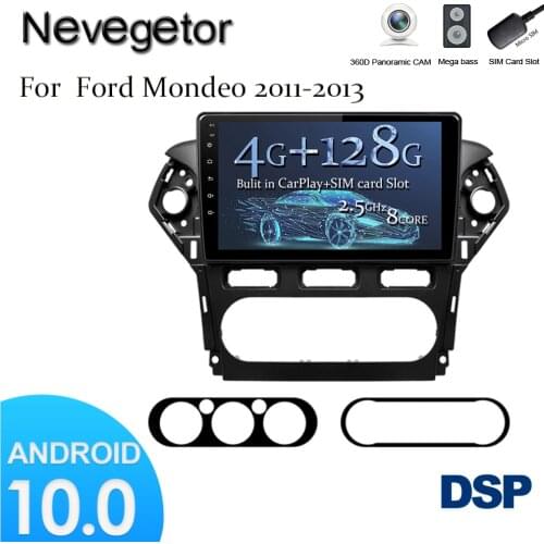 Android 10.0 For Ford Mondeo 2011-2013 Car Radio Multimedia Video Player GPS Navigation NO DVD 2 Din Octa-Core DSP 4G