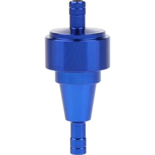 Car Motorcycle Dirt Pit Bike Scooter ATV Inline Petrol Gas Fuel Filter Blue