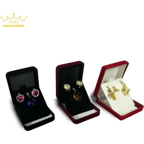 Wholesale Engagement Velvet Earrings Box Jewelry Display Storage Case For Pendant Gift Organizer